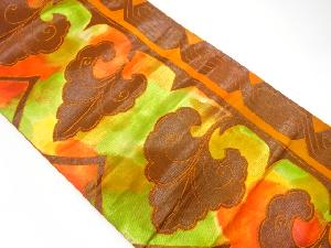 アンティーク　唐草模様織り出し袋帯(着用可)